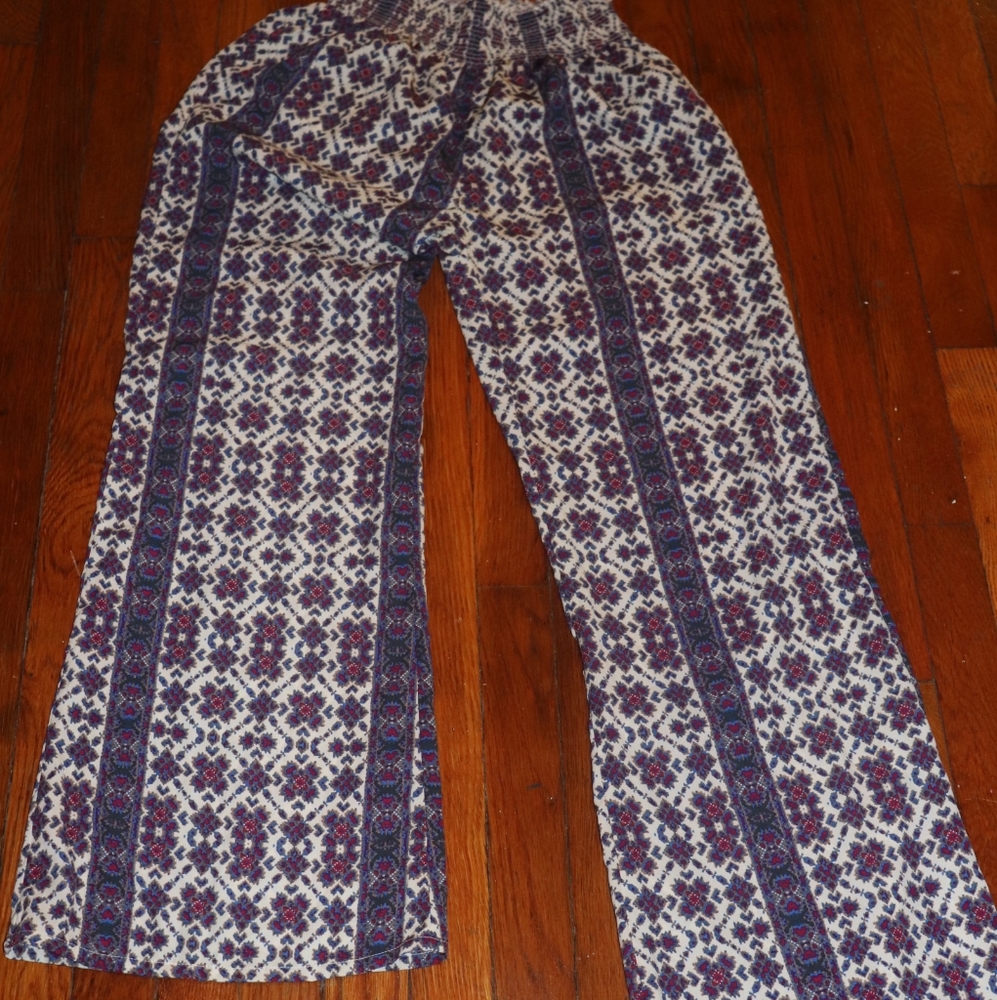 Flowy Wide Leg Floral Pants